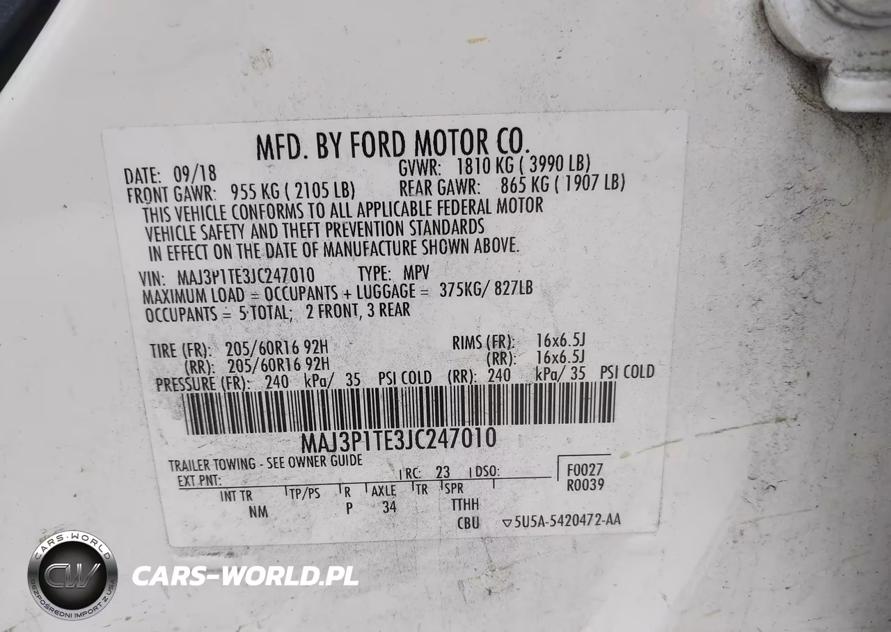 2018 Ford Ecosport Se VIN:MAJ3P1TE3JC247010 - 9