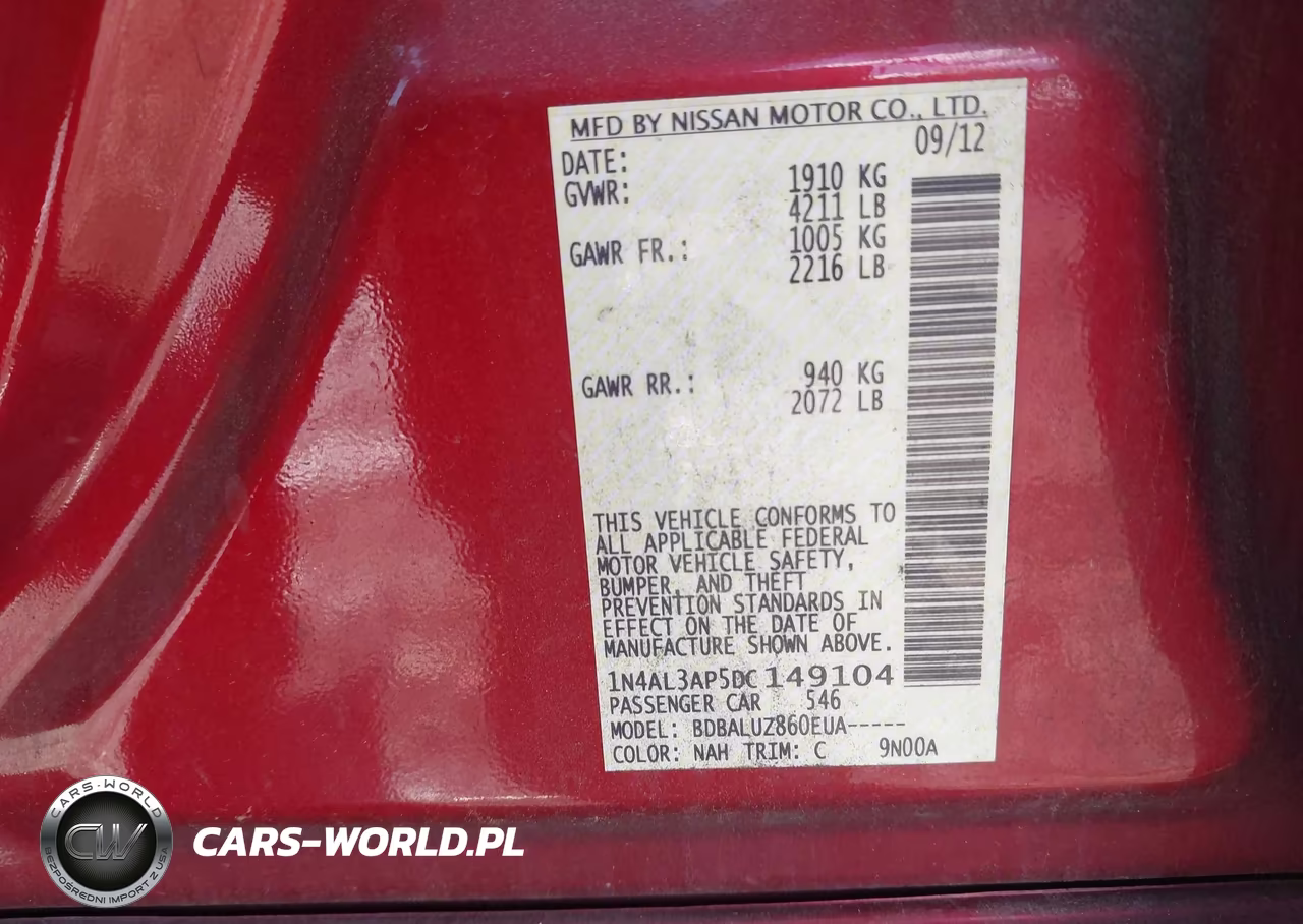 2013 Nissan Altima 2.5 Sv VIN:1N4AL3AP5DC149104 - 9