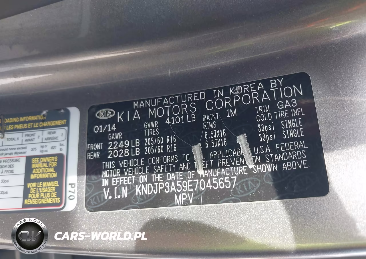 2014 Kia Soul + VIN:KNDJP3A59E7045657 - 9