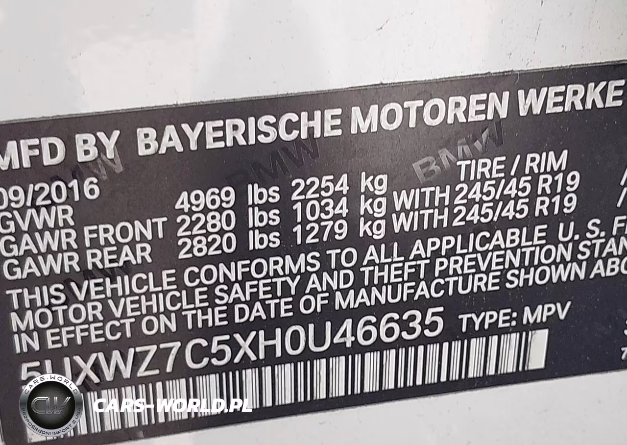 2017 BMW X3 Sdrive28I VIN:5UXWZ7C5XH0U46635 - 9