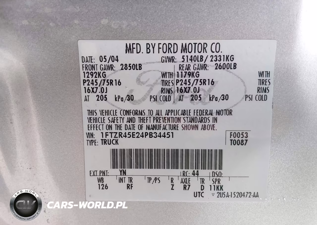 2004 Ford Ranger Edge-Tremor-Xlt VIN:1FTZR45E24PB34451 - 9