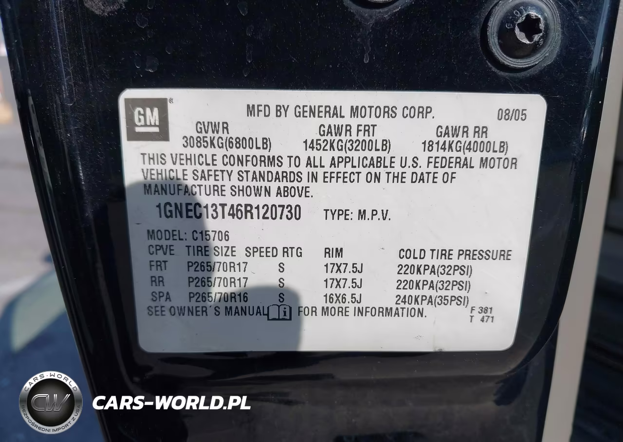 2006 Chevrolet Tahoe Lt VIN:1GNEC13T46R120730 - 9
