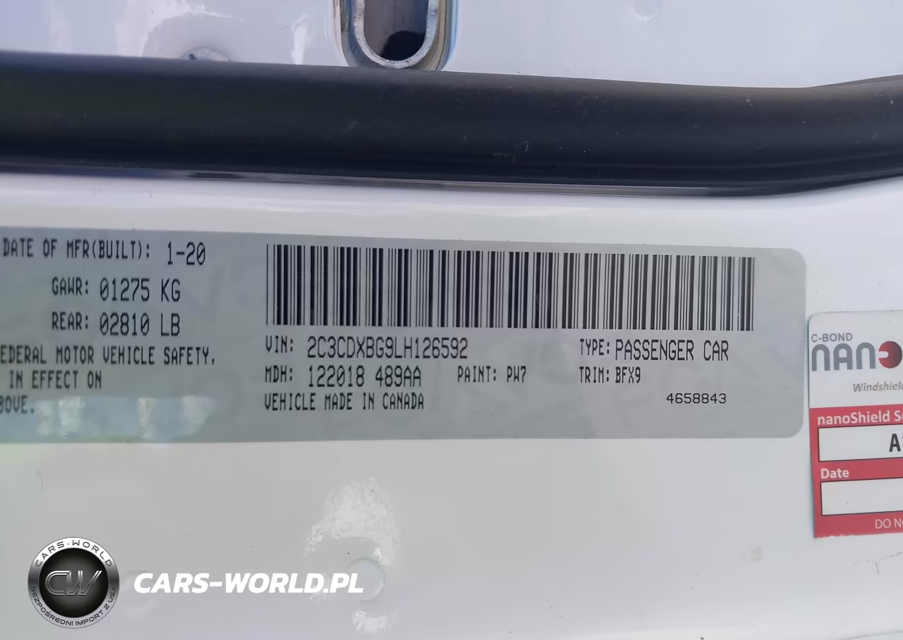 2020 Dodge Charger Sxt Rwd VIN:2C3CDXBG9LH126592 - 9