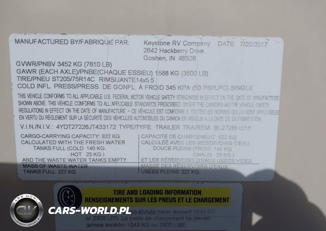 2018 Keystone Other VIN:4YDT27226JT433172 - 9