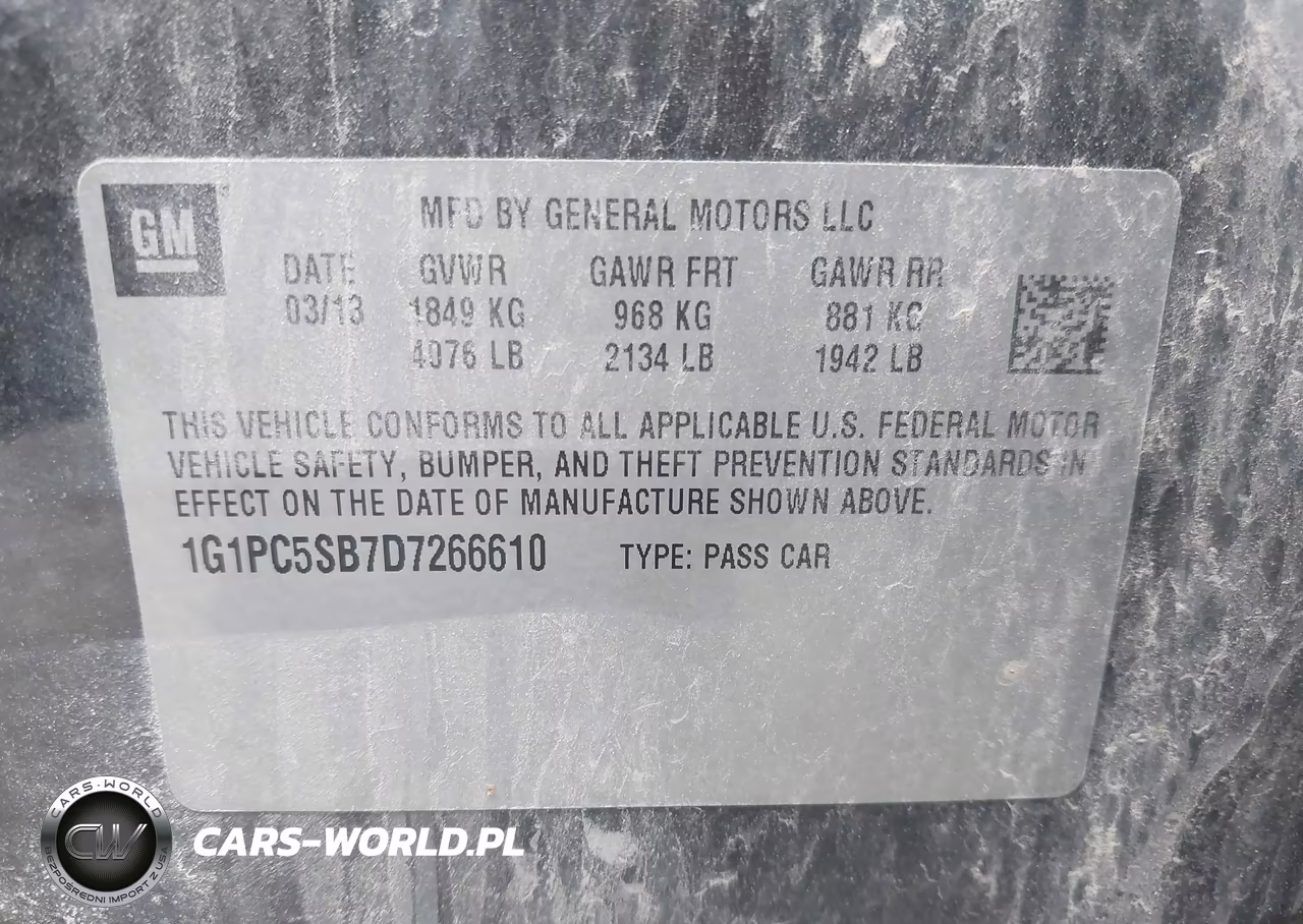 2013 Chevrolet Cruze 1Lt Auto VIN:1G1PC5SB7D7266610 - 9