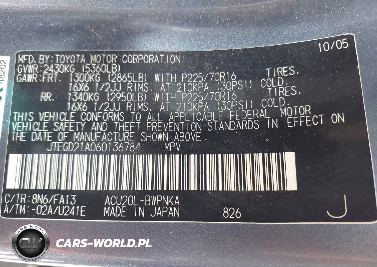 2006 Toyota Highlander VIN:JTEGD21A060136784 - 9