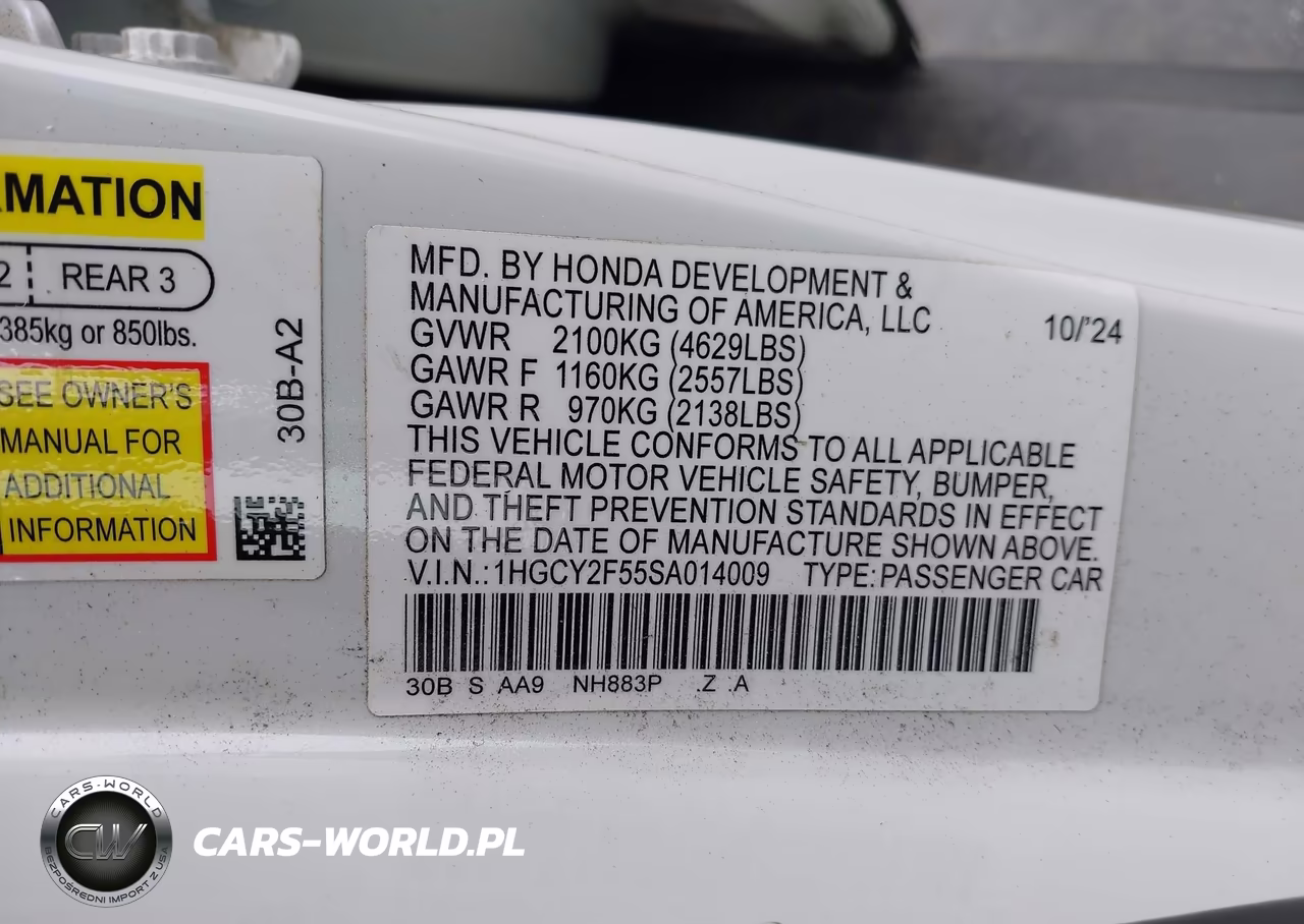 2025 Honda Accord Hybrid Sport VIN:1HGCY2F55SA014009 - 9
