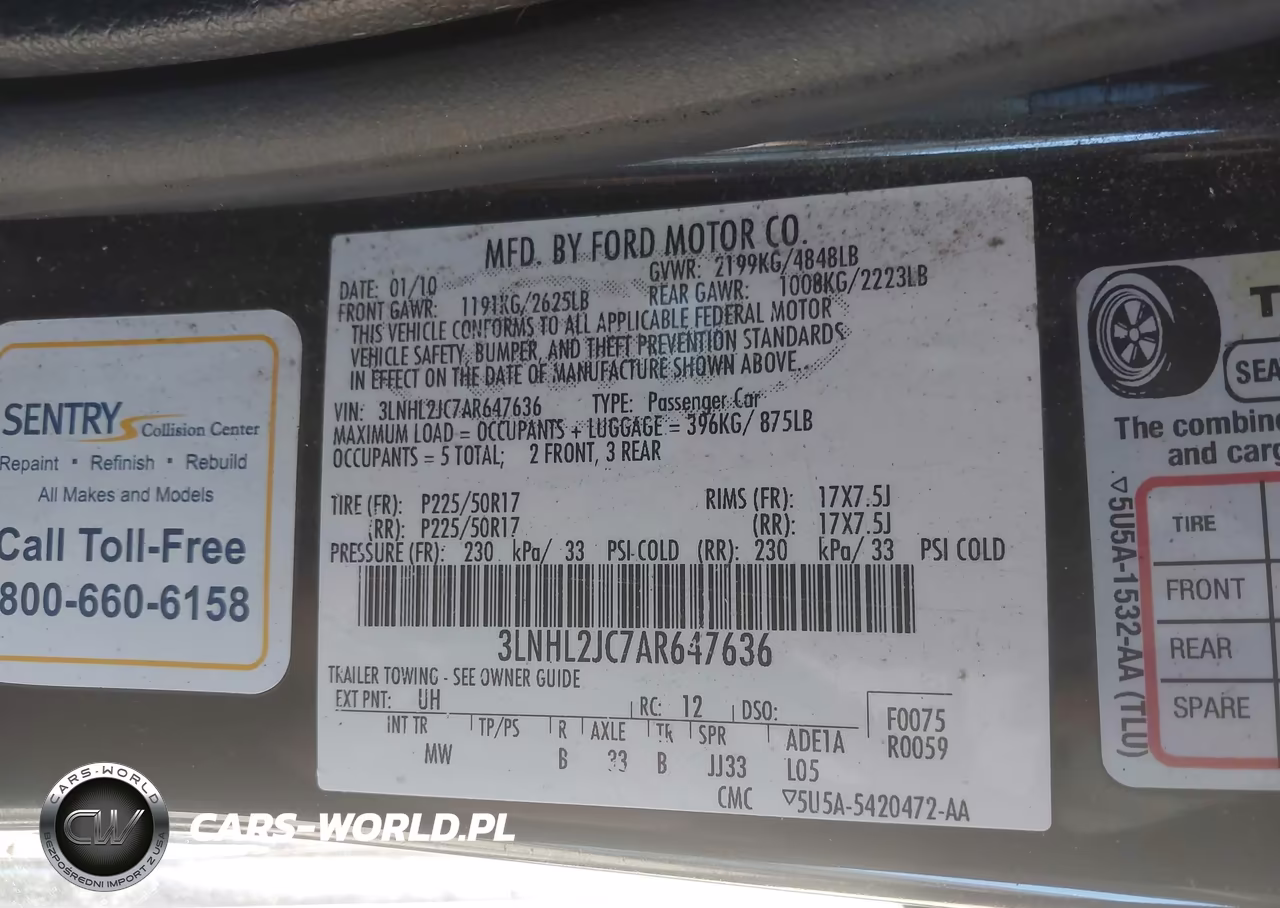 2010 Lincoln Mkz VIN:3LNHL2JC7AR647636 - 9