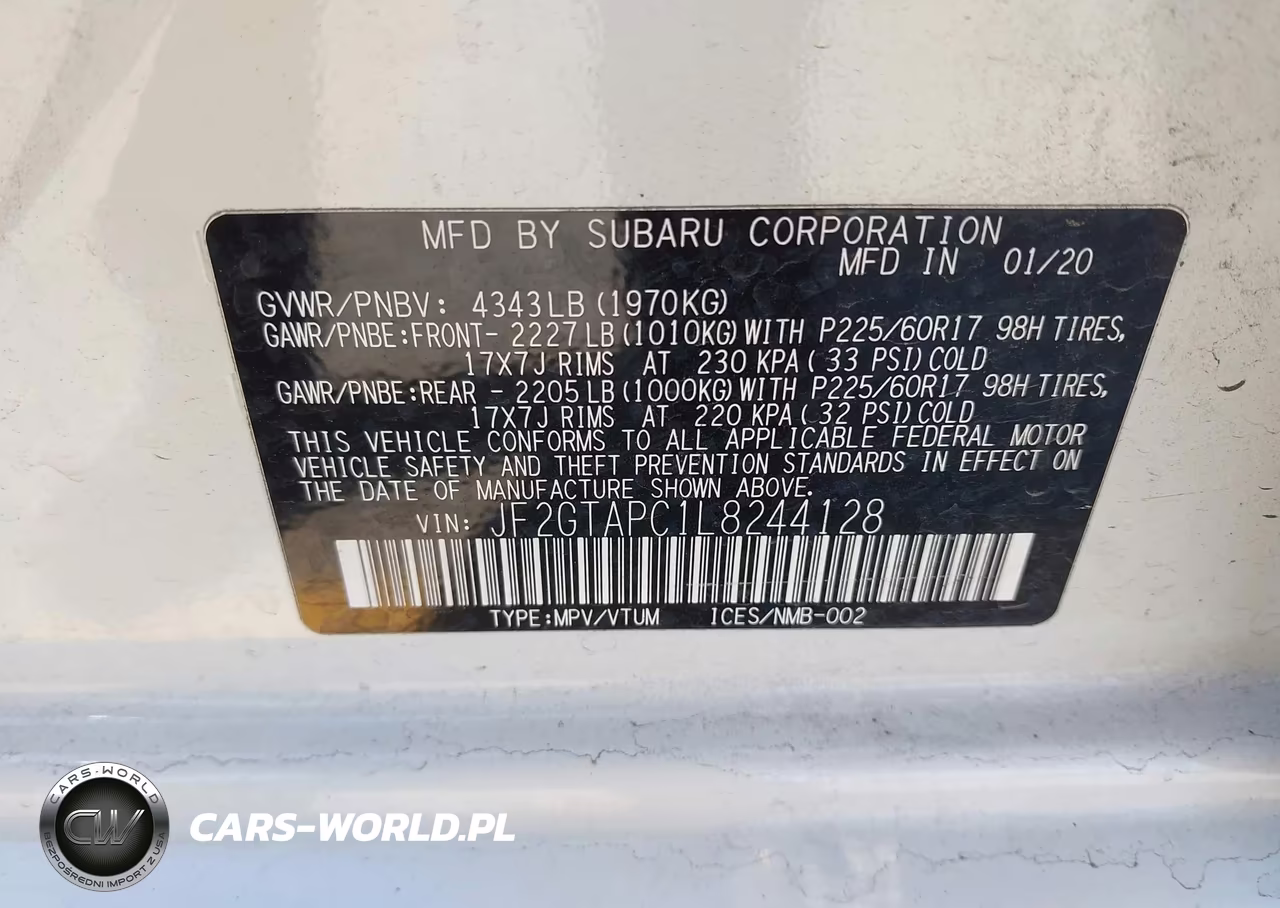 2020 Subaru Crosstrek Premium VIN:JF2GTAPC1L8244128 - 9