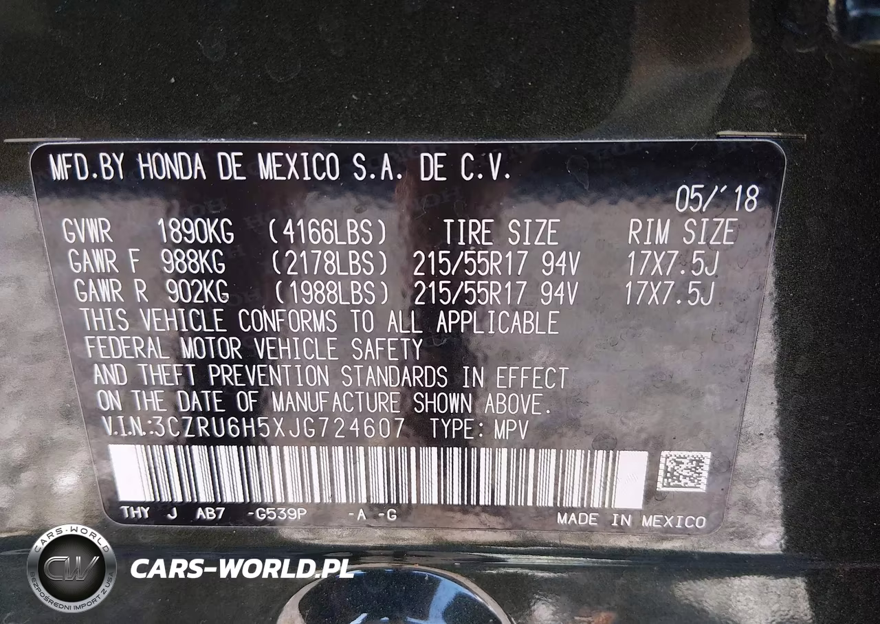 2018 Honda Hr-V Ex VIN:3CZRU6H5XJG724607 - 9
