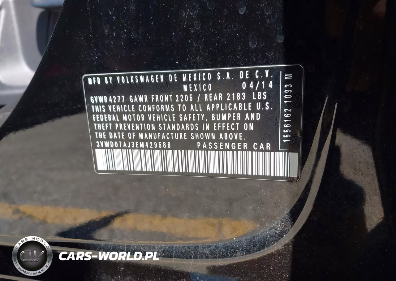 2014 Volkswagen Jetta 1.8T Se VIN:3VWD07AJ3EM429586 - 9