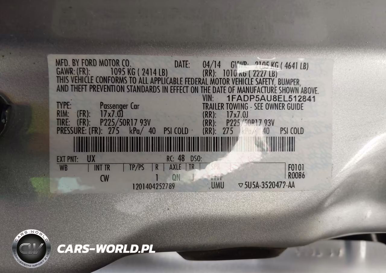 2014 Ford C-Max Hybrid Se VIN:1FADP5AU8EL512841 - 9