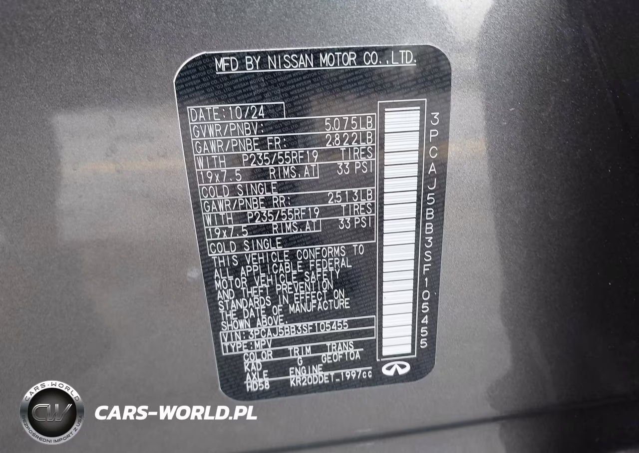 2025 Infiniti Qx50 Luxe Awd VIN:3PCAJ5BB3SF105455 - 9
