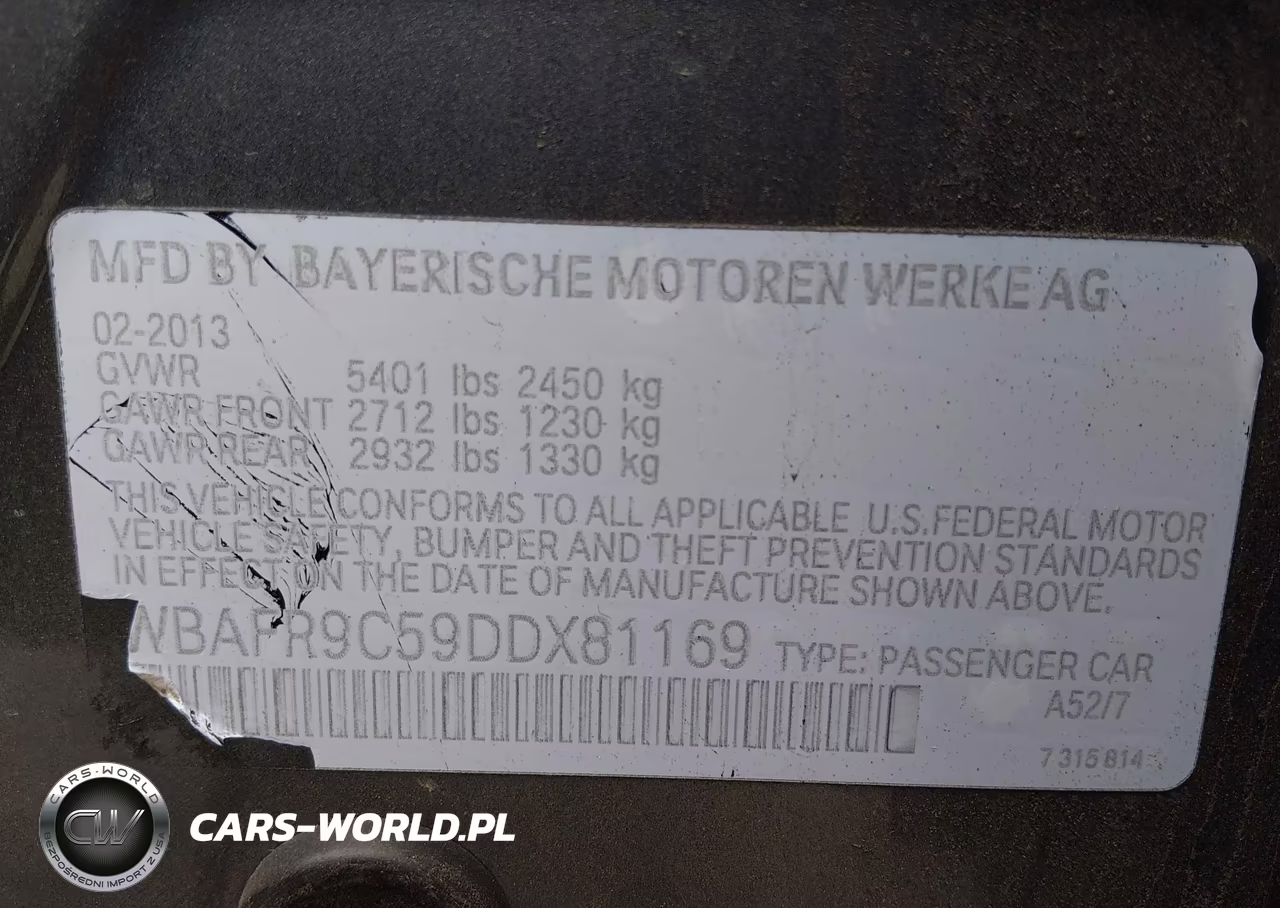 2013 BMW 550I VIN:WBAFR9C59DDX81169 - 9