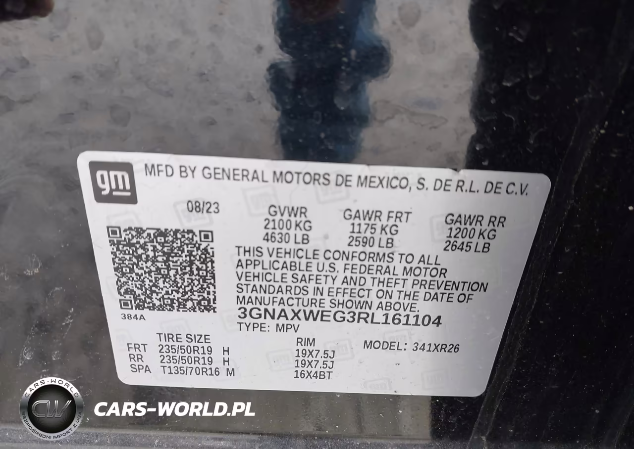 2024 Chevrolet Equinox Awd Rs VIN:3GNAXWEG3RL161104 - 9