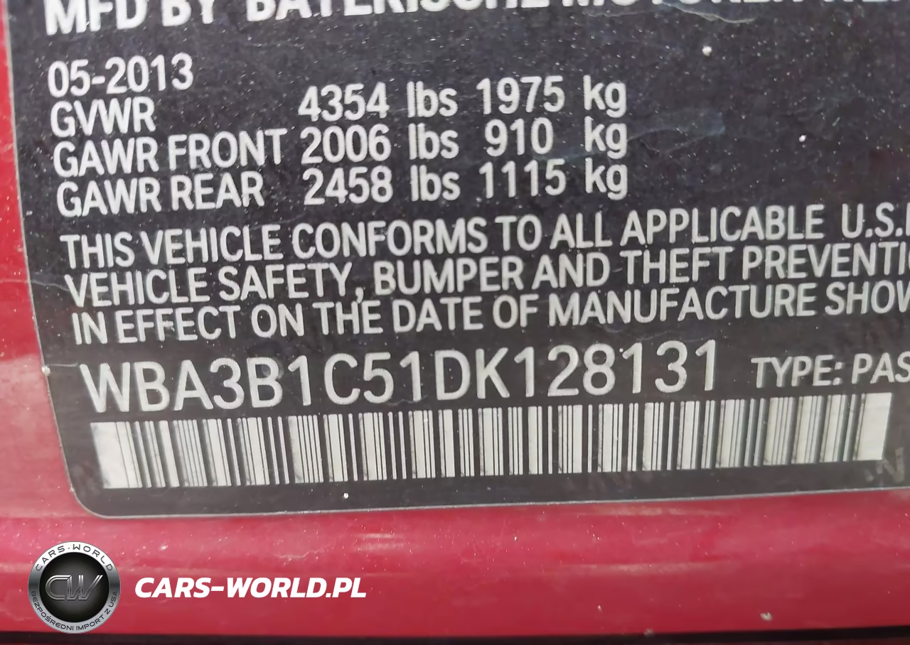 2013 BMW 320I VIN:WBA3B1C51DK128131 - 9