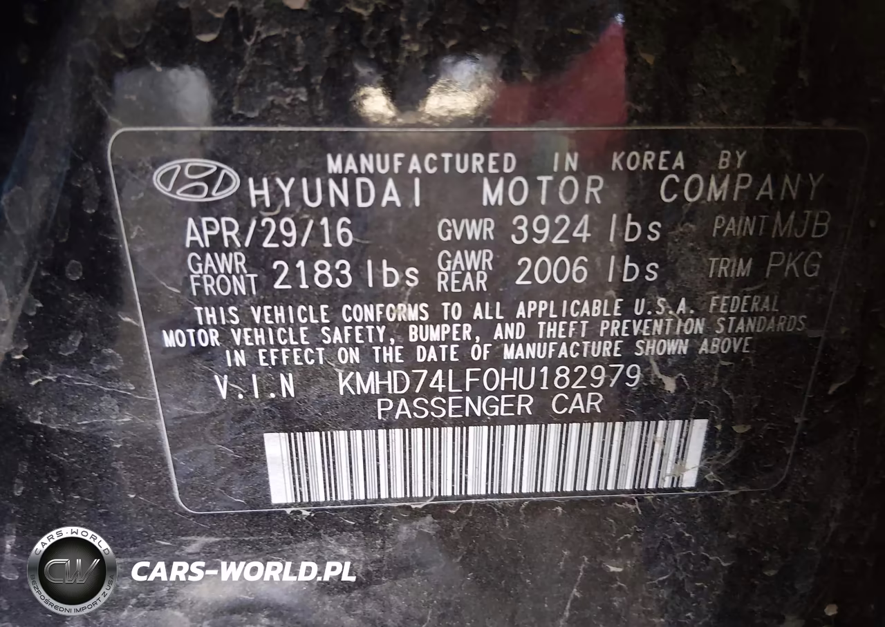 2017 Hyundai Elantra Se VIN:KMHD74LF0HU182979 - 9