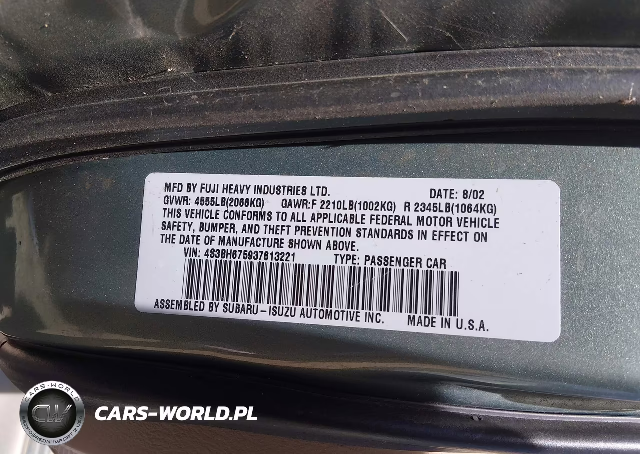 2003 Subaru Outback VIN:4S3BH675937613221 - 9