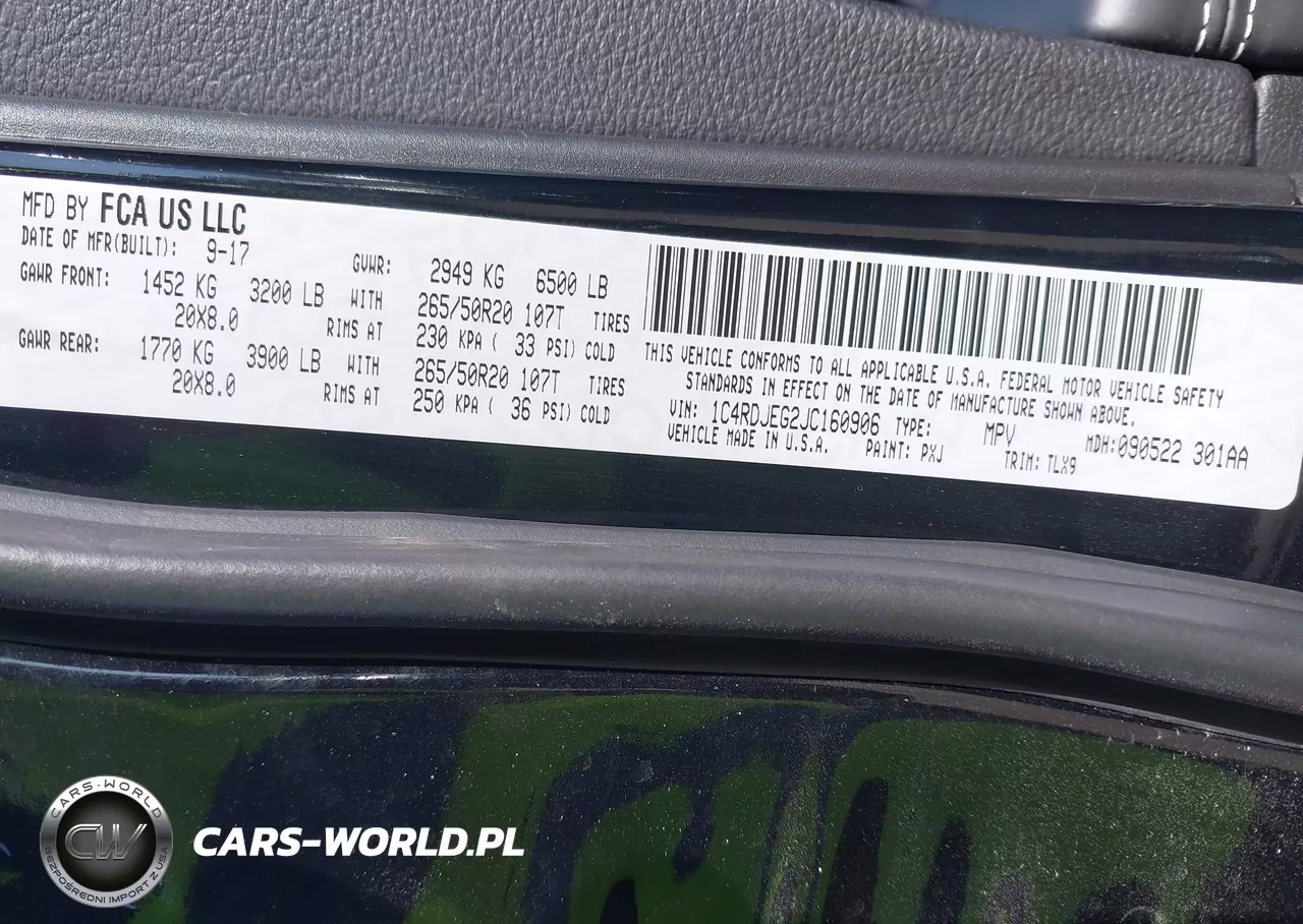 2018 Dodge Durango Citadel Awd VIN:1C4RDJEG2JC160906 - 9
