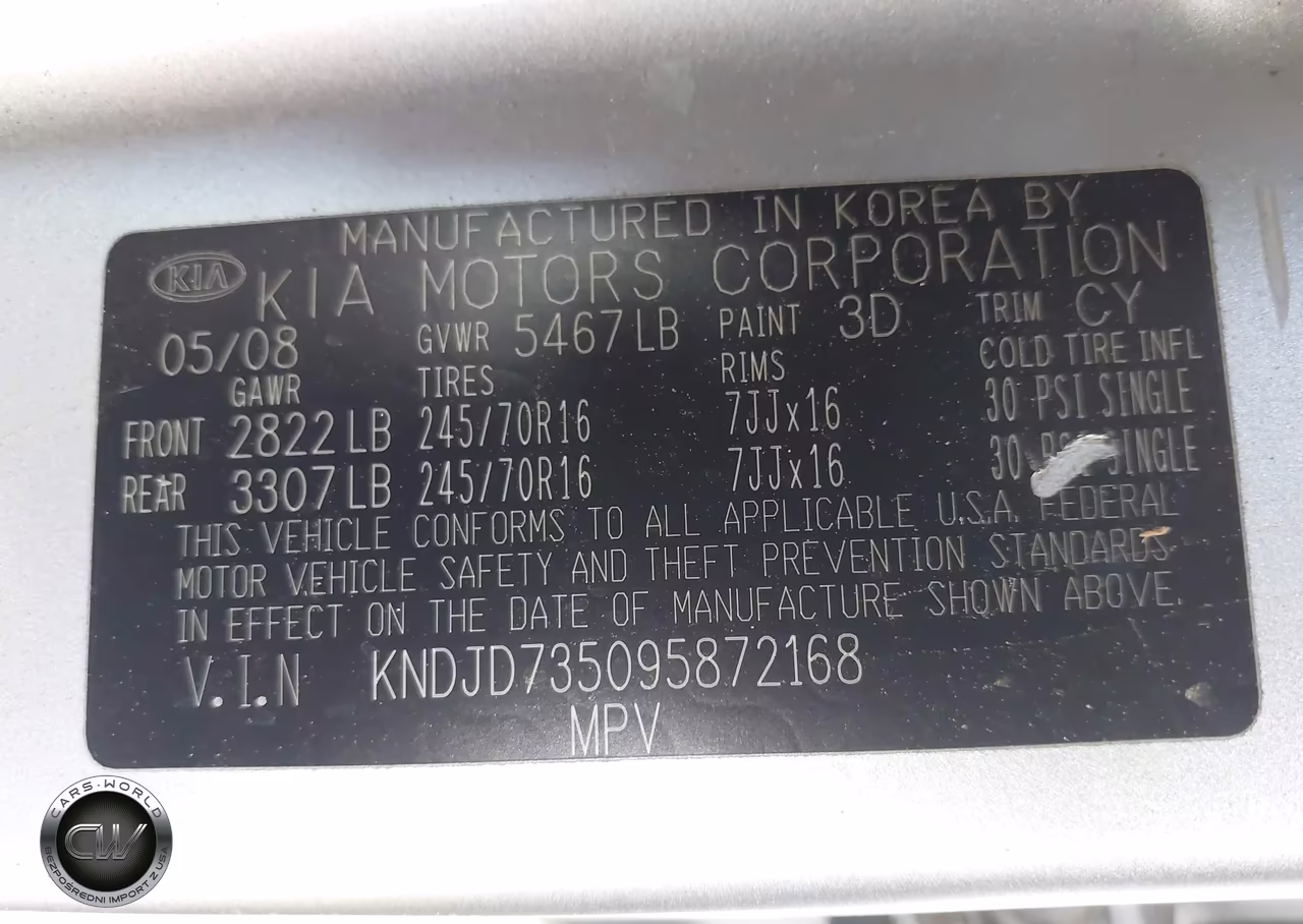 2009 Kia Sorento Lx VIN:KNDJD735095872168 - 9