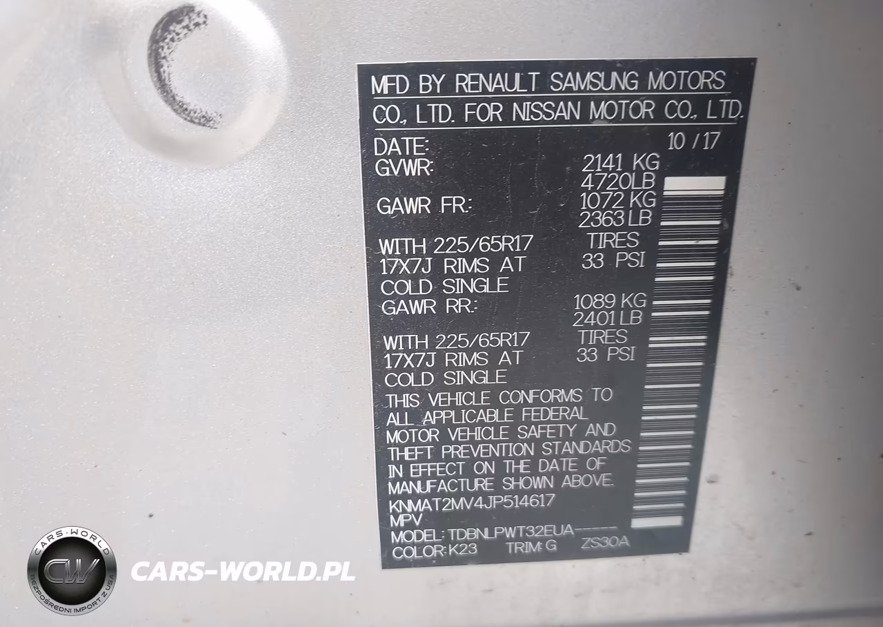 2018 Nissan Rogue S VIN:KNMAT2MV4JP514617 - 9