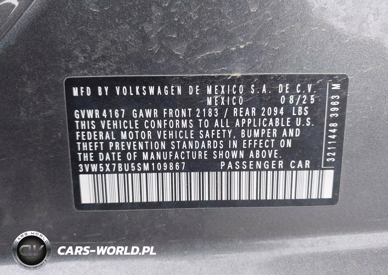 2025 Volkswagen Jetta 1.5T S VIN:3VW5X7BU5SM109867 - 9