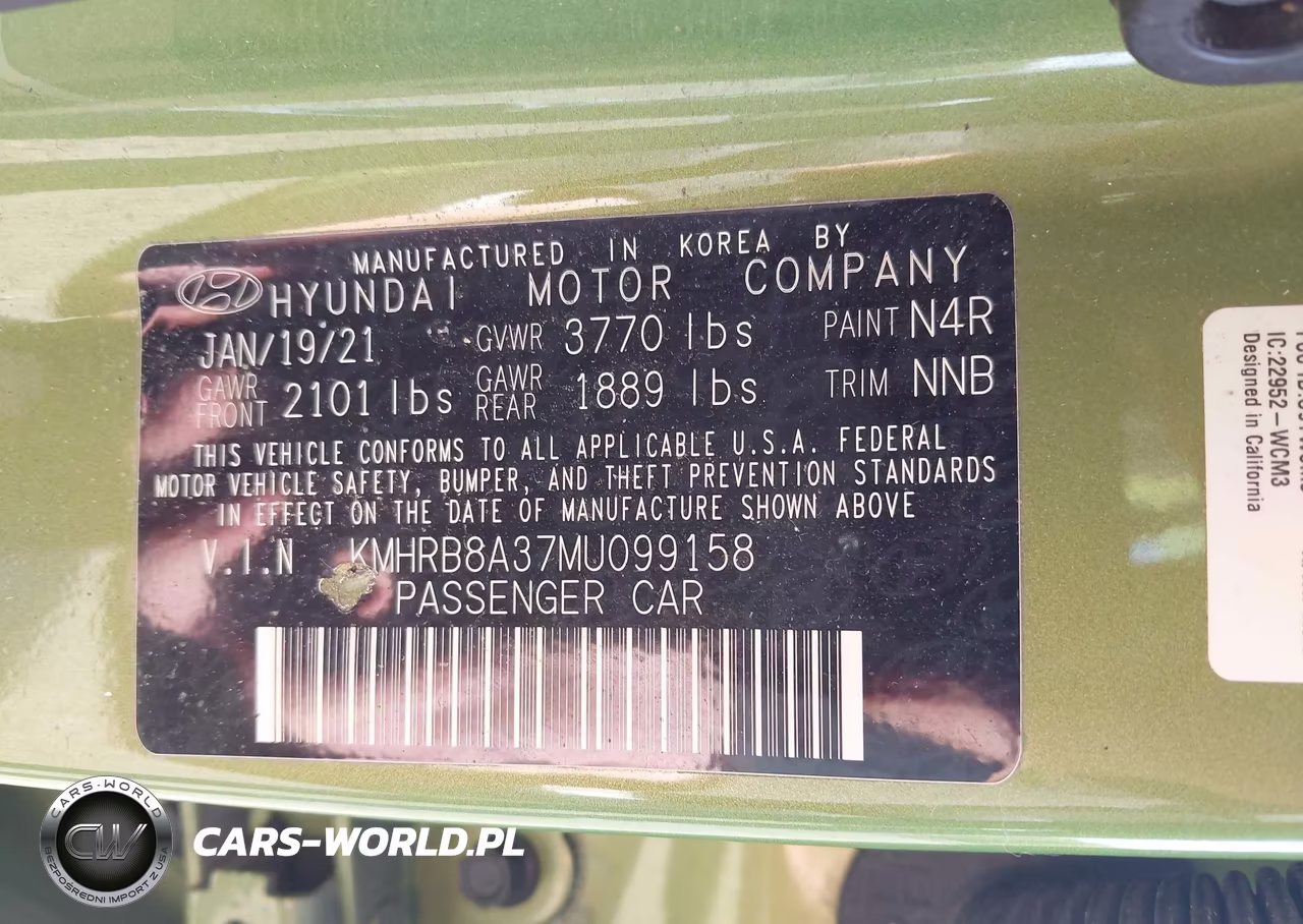 2021 Hyundai Venue Se VIN:KMHRB8A37MU099158 - 9