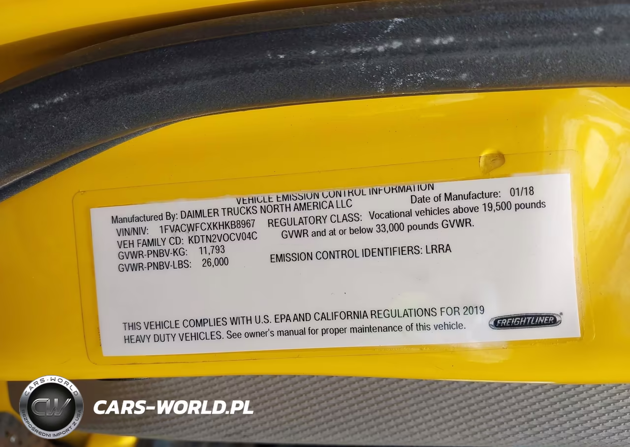 2019 Freightliner M2 106 VIN:1FVACWFCXKHKB8967 - 8