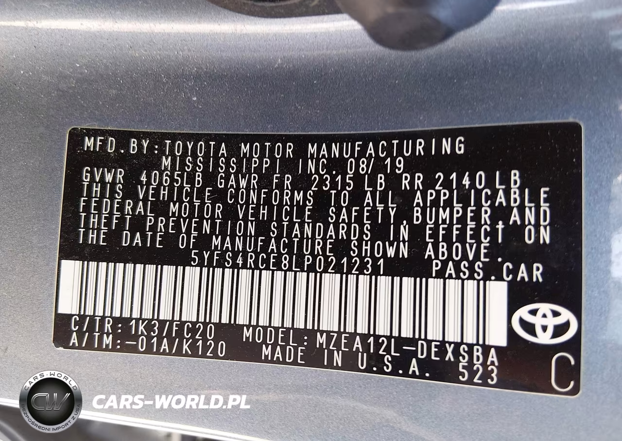 2020 Toyota Corolla Se VIN:5YFS4RCE8LP021231 - 9