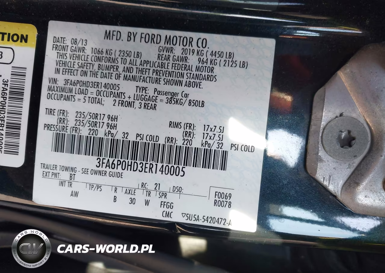 2014 Ford Fusion Se VIN:3FA6P0HD3ER140005 - 9