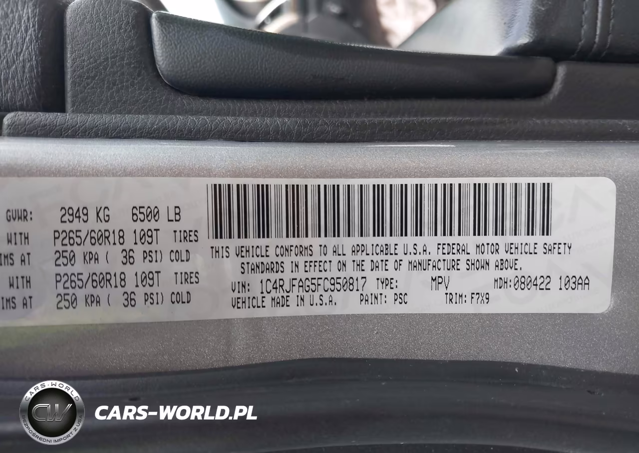 2015 Jeep Grand Cherokee Laredo VIN:1C4RJFAG5FC950817 - 9