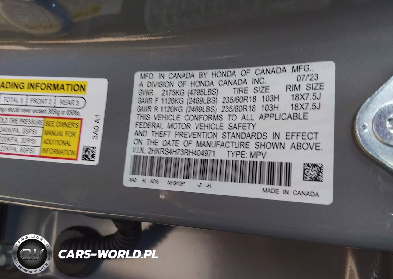 2024 Honda Cr-V Ex-L Awd VIN:2HKRS4H73RH404971 - 9