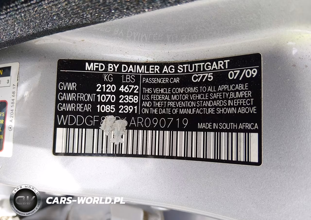 2010 Mercedes-Benz C 300 Luxury 4Matic-Sport 4Matic VIN:WDDGF8BB6AR090719 - 9