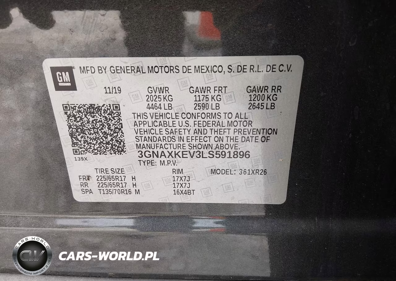 2020 Chevrolet Equinox Fwd Lt 1.5L Turbo VIN:3GNAXKEV3LS591896 - 9