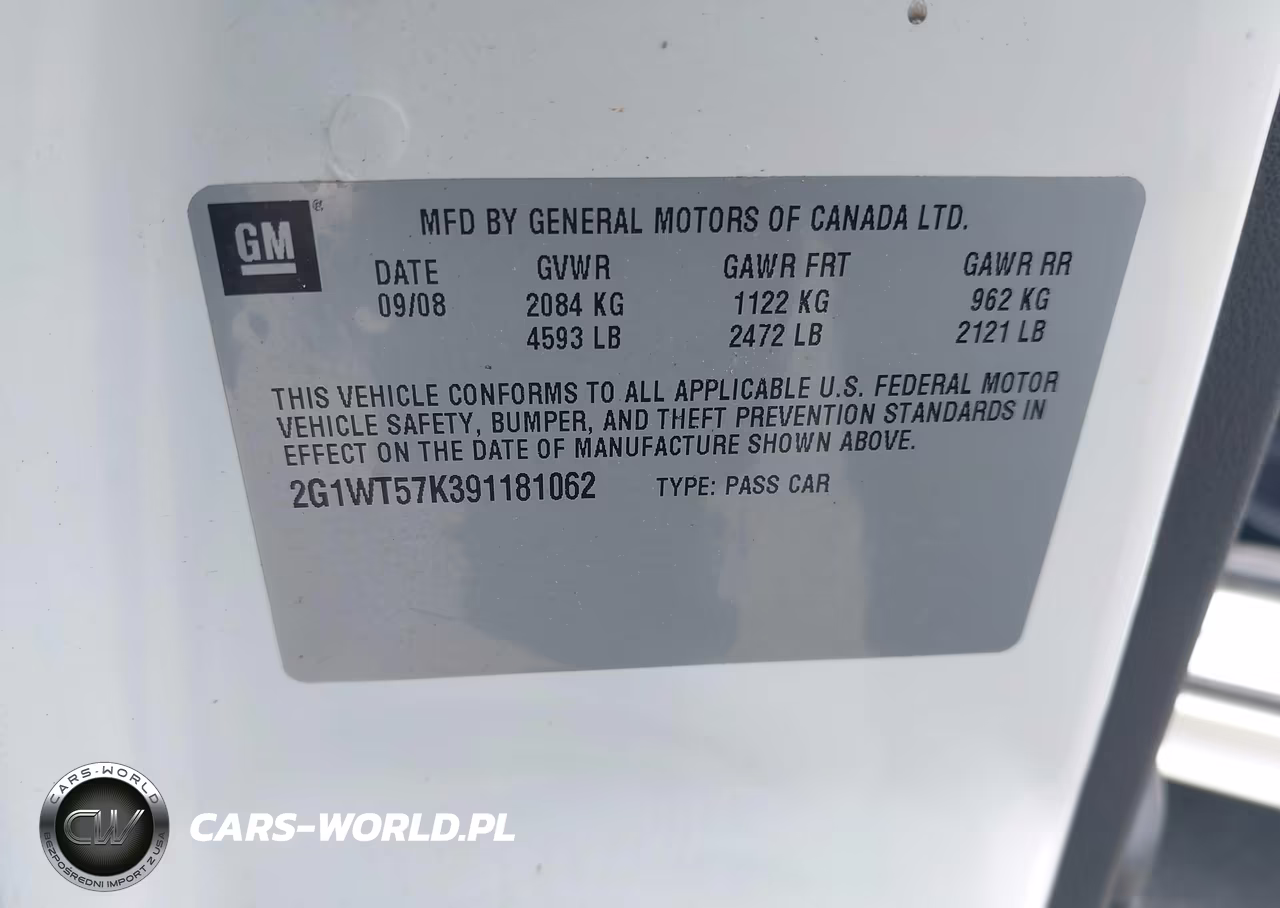2009 Chevrolet Impala Lt VIN:2G1WT57K391181062 - 9