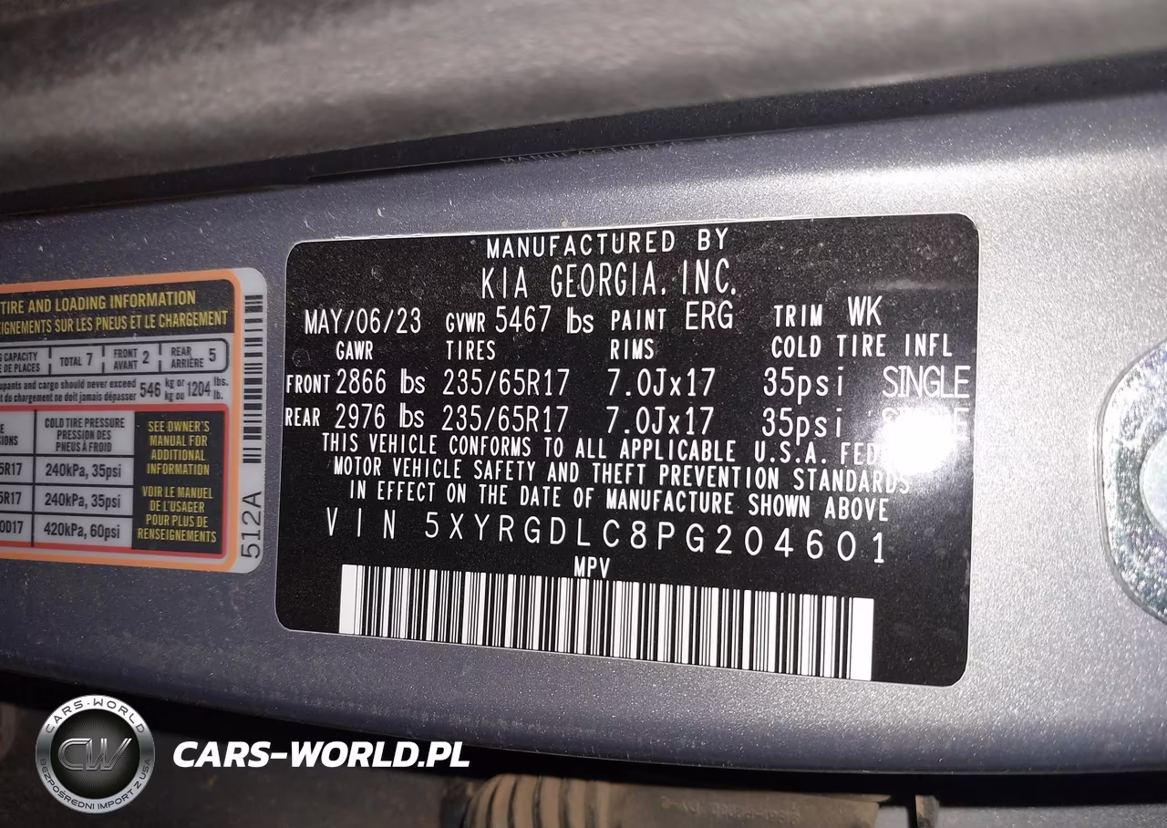 2023 Kia Sorento Lx VIN:5XYRGDLC8PG204601 - 9