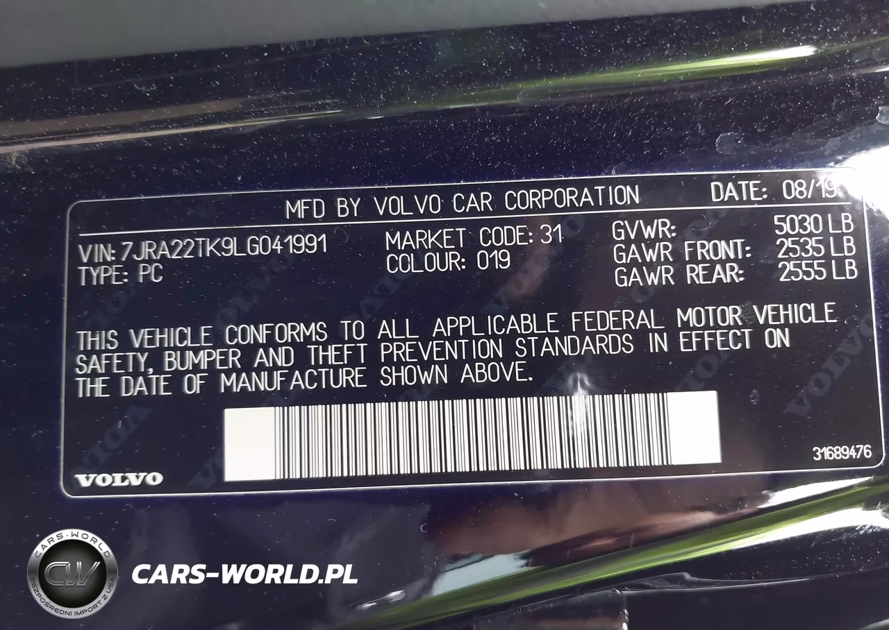 2020 Volvo S60 T6 Momentum VIN:7JRA22TK9LG041991 - 9