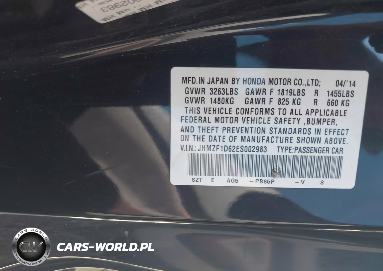 2014 Honda Cr-Z Ex VIN:JHMZF1D62ES002983 - 9