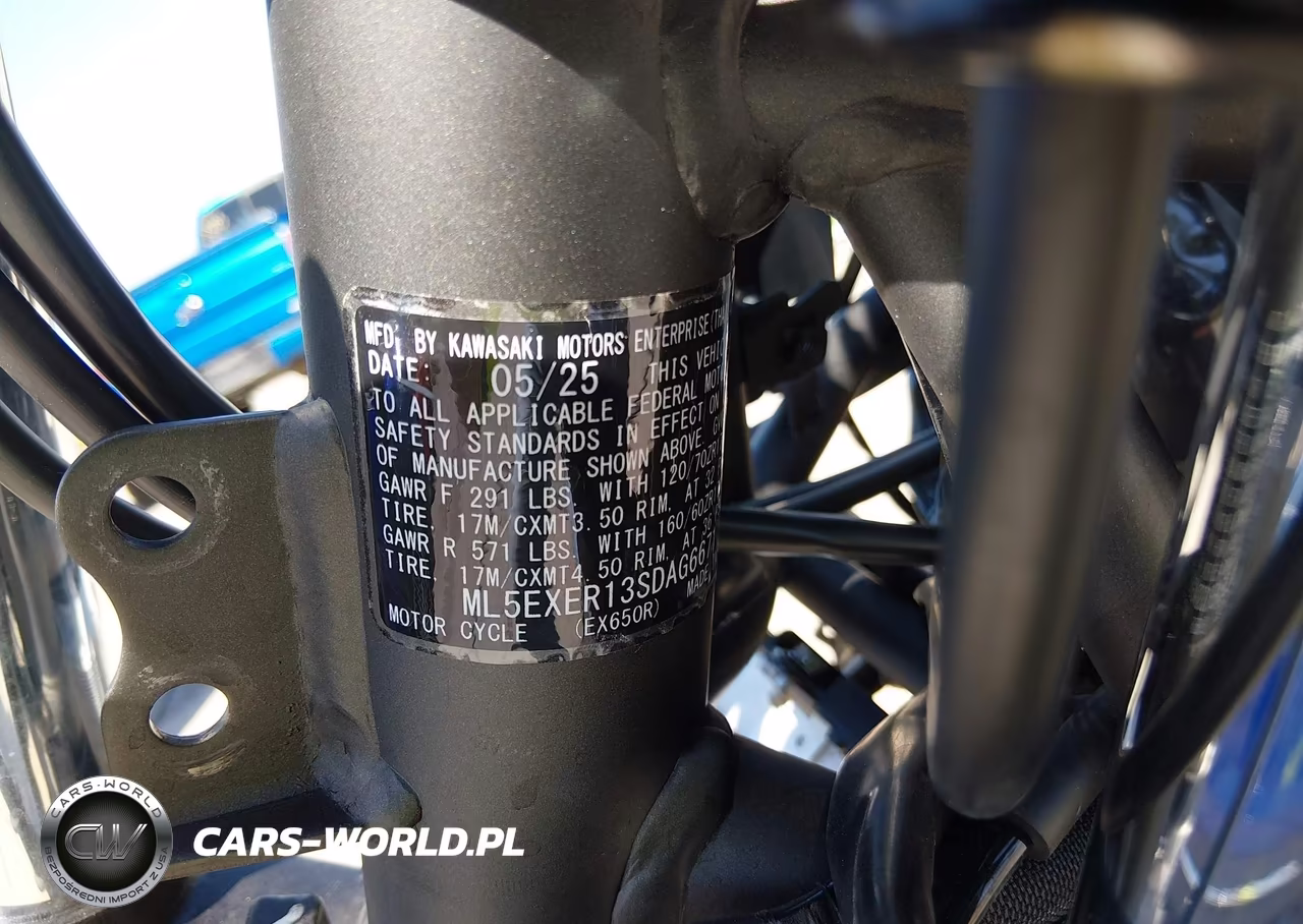 2025 Kawasaki Ex650 R VIN:ML5EXER13SDAG6671 - 10