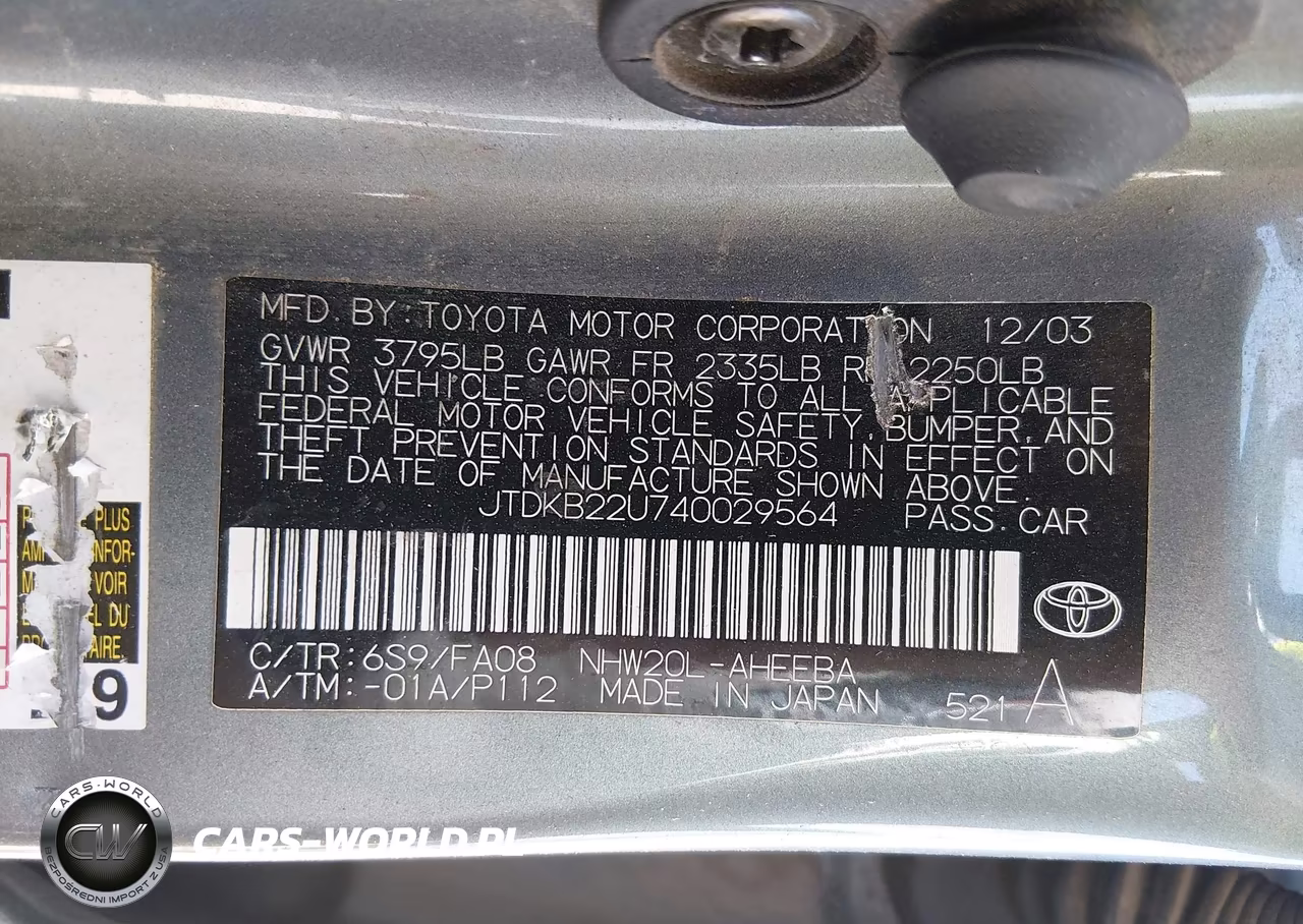 2004 Toyota Prius VIN:JTDKB22U740029564 - 9
