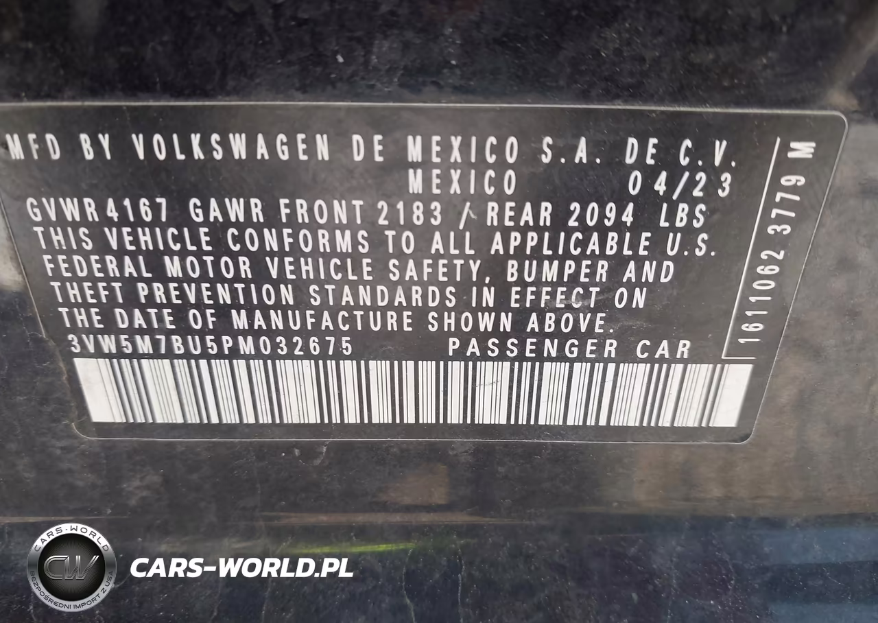 2023 Volkswagen Jetta 1.5T S VIN:3VW5M7BU5PM032675 - 9