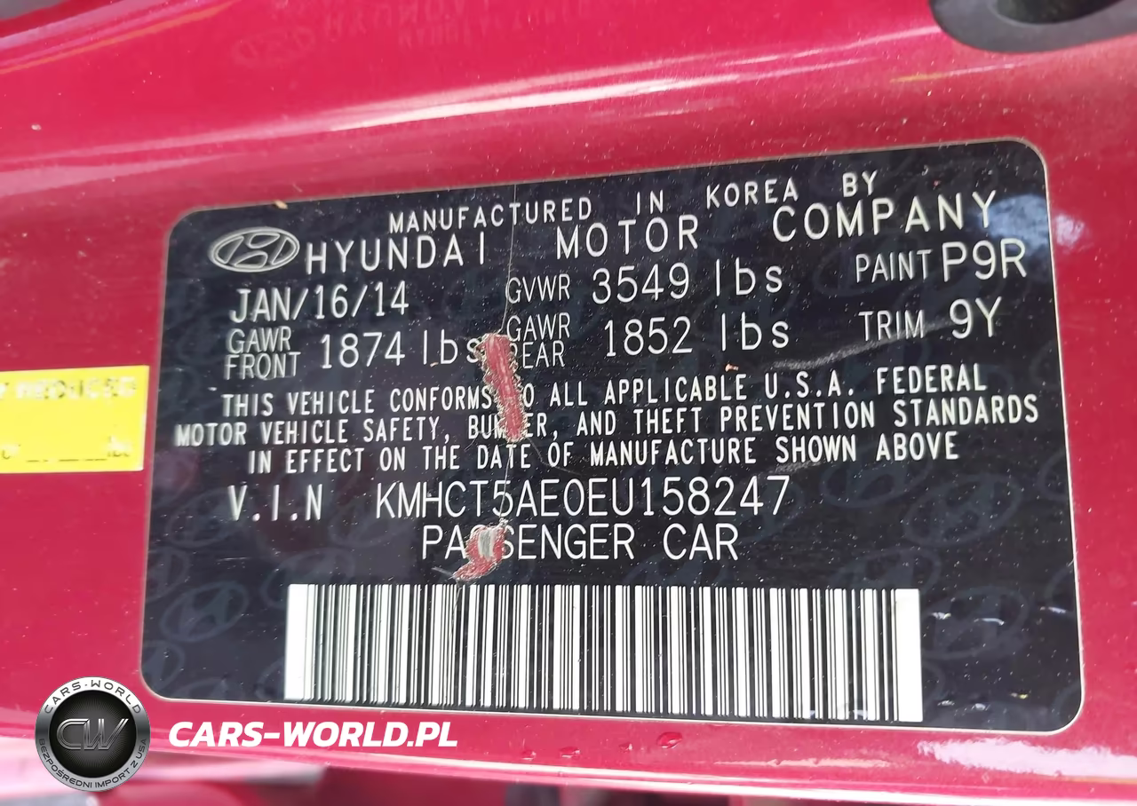 2014 Hyundai Accent Gs VIN:KMHCT5AE0EU158247 - 9
