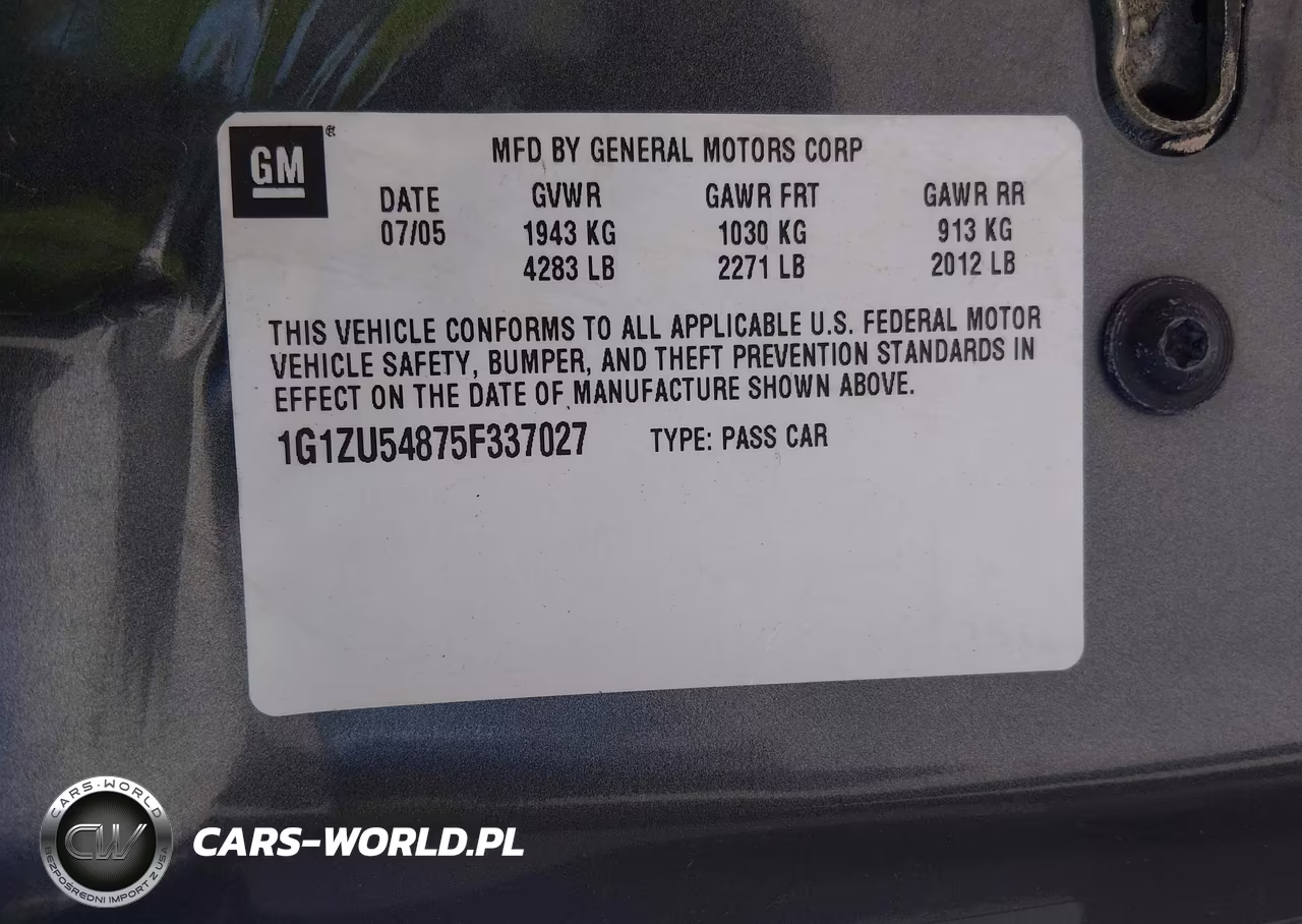2005 Chevrolet Malibu Lt VIN:1G1ZU54875F337027 - 9