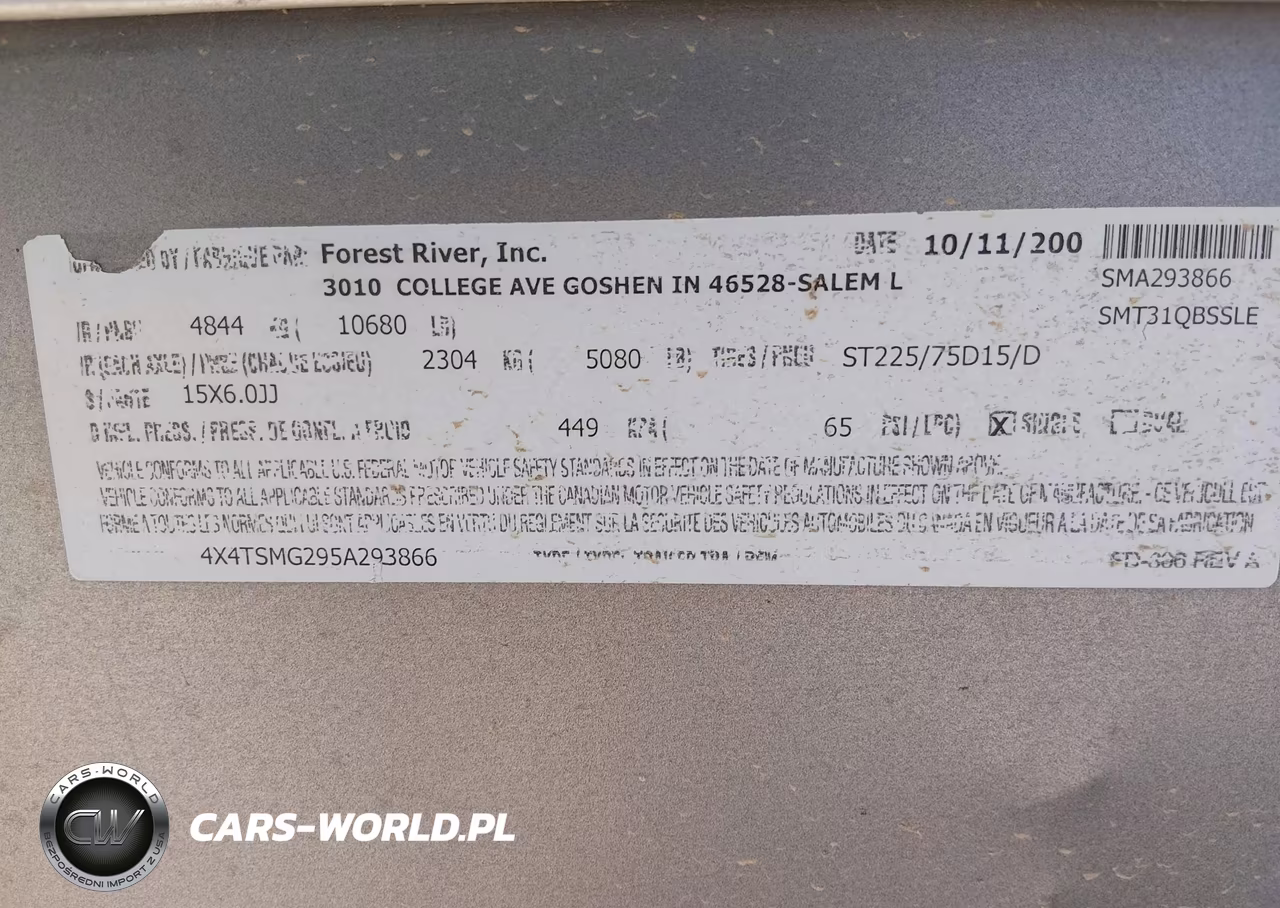 2005 Forest River Other VIN:4X4TSMG295A293866 - 9
