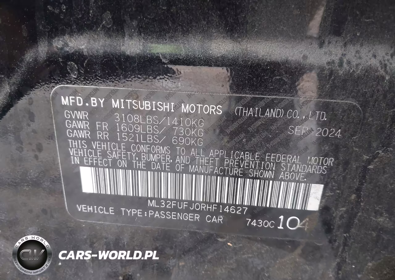 2024 Mitsubishi Mirage G4 Black Edition-Es-Le VIN:ML32FUFJ0RHF14627 - 9