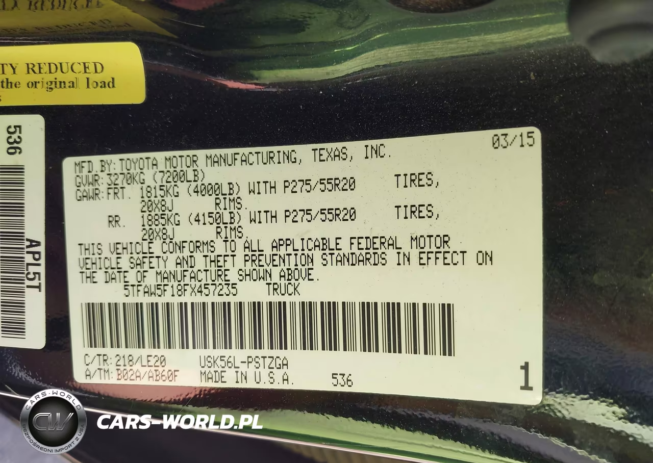 2015 Toyota Tundra Platinum 5.7L V8 VIN:5TFAW5F18FX457235 - 9