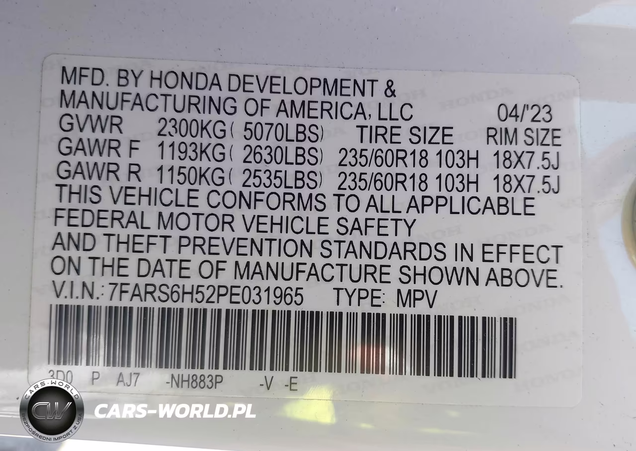 2023 Honda Cr-V Hybrid Sport VIN:7FARS6H52PE031965 - 9