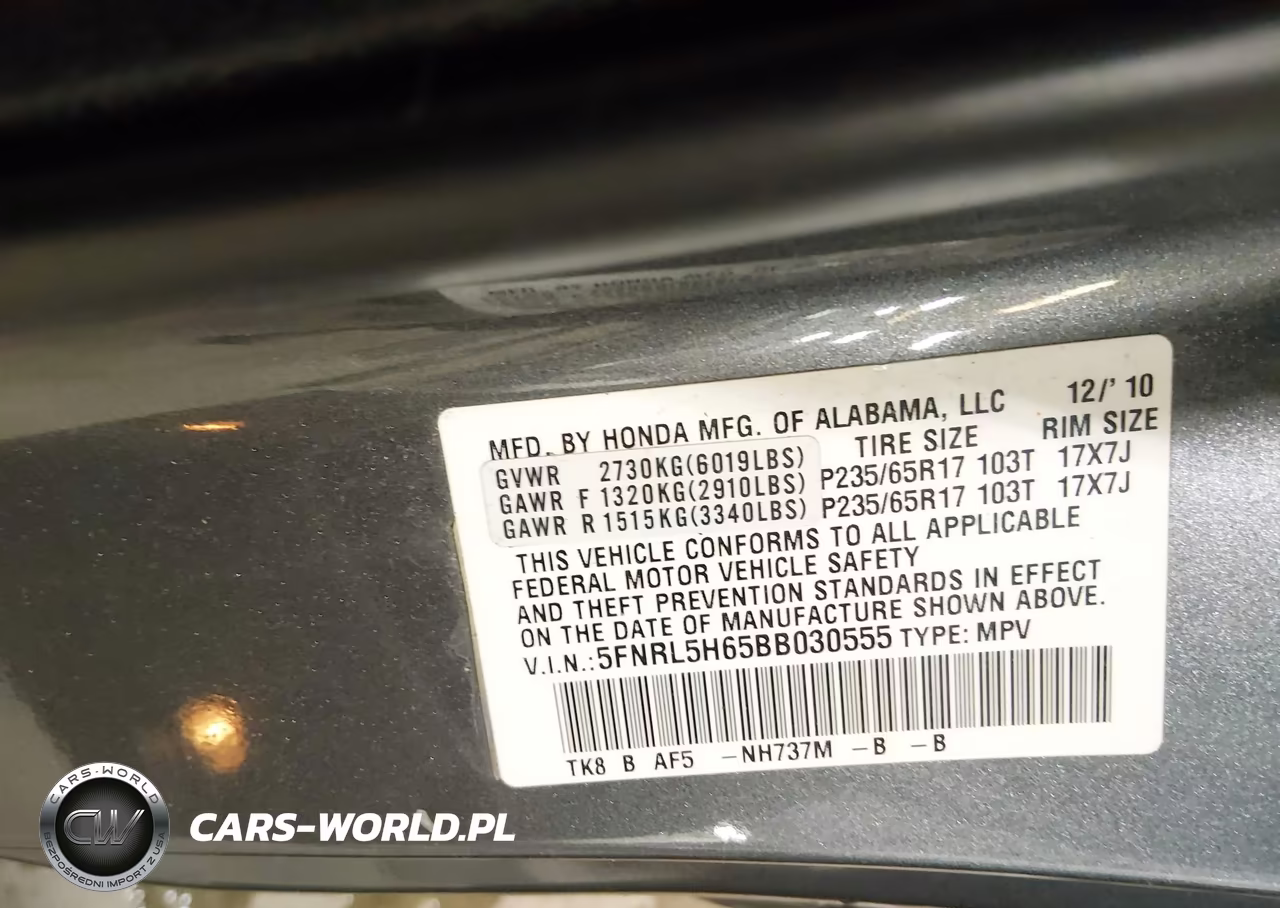 2011 Honda Odyssey Ex-L VIN:5FNRL5H65BB030555 - 9