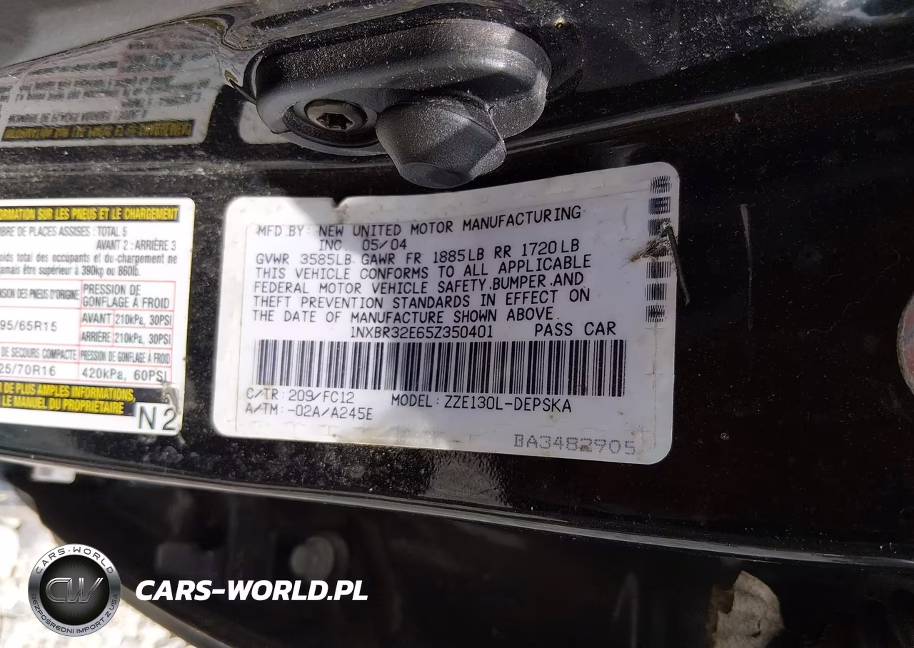 2005 Toyota Corolla S VIN:1NXBR32E65Z350401 - 9