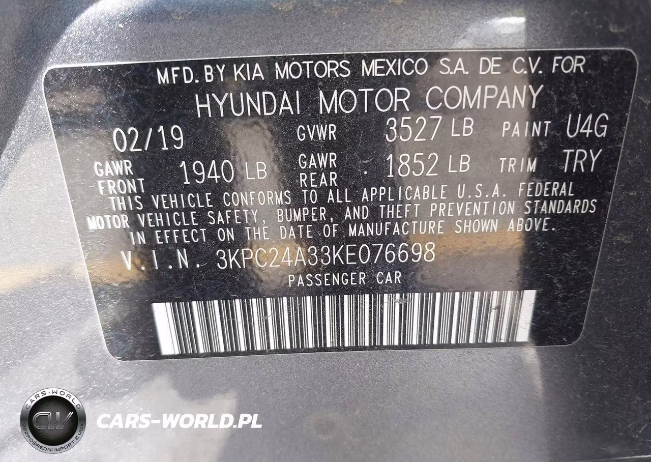 2019 Hyundai Accent Se VIN:3KPC24A33KE076698 - 9